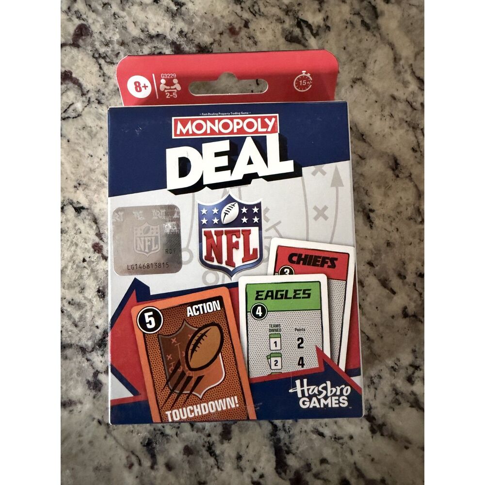 NIB Monopoly Deal NFL Hasbro Game